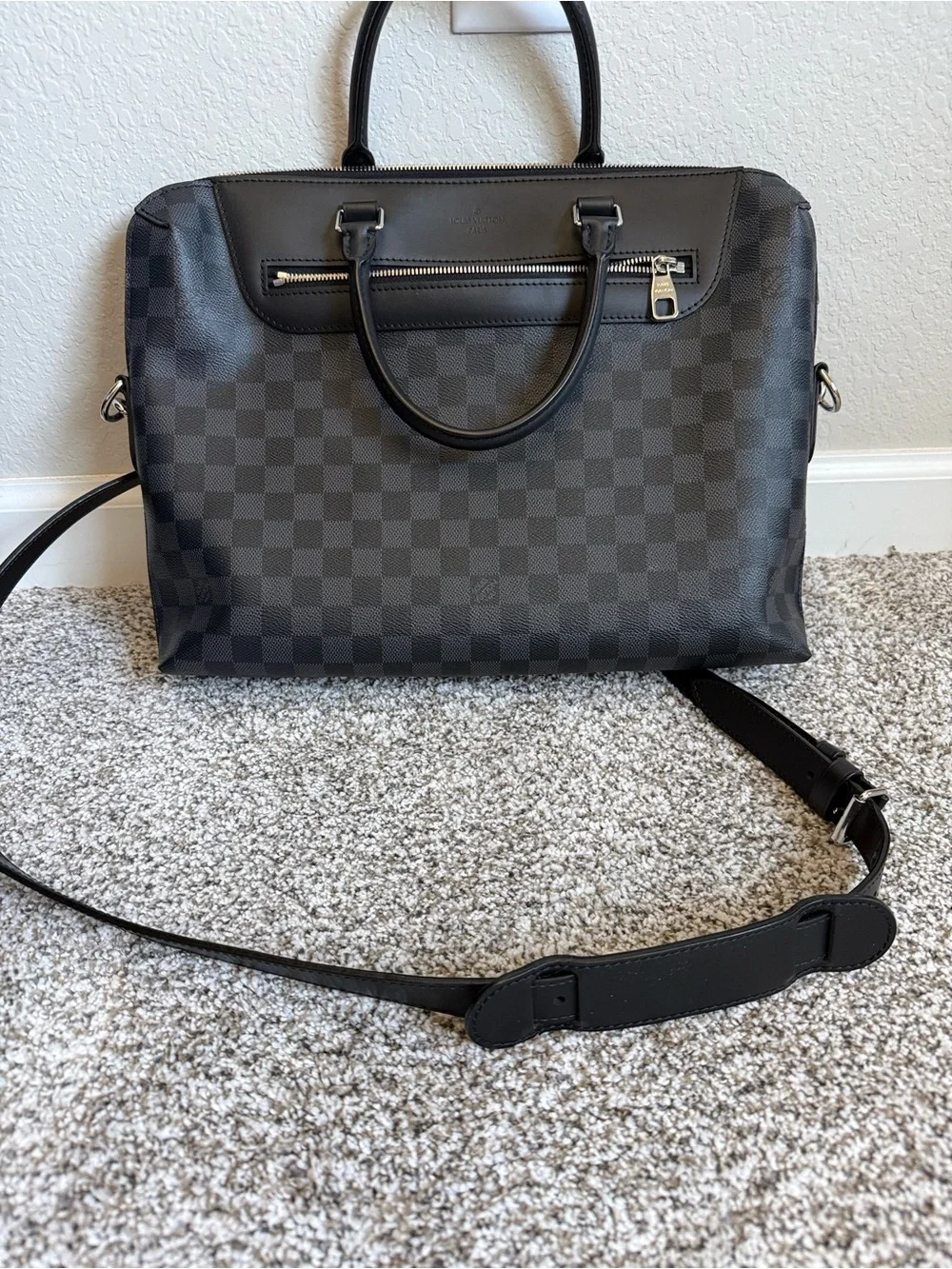Louis Vuitton Porte-Documents Jour - Damier Briefcase Bag - Leather Trim